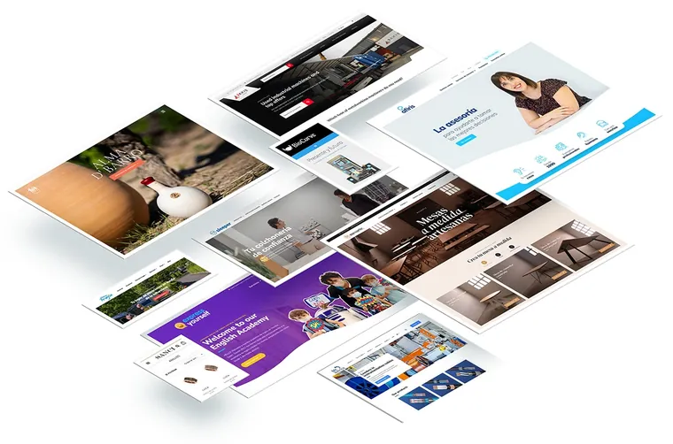 Muestra de páginas web diseñadas por Piensaenweb
